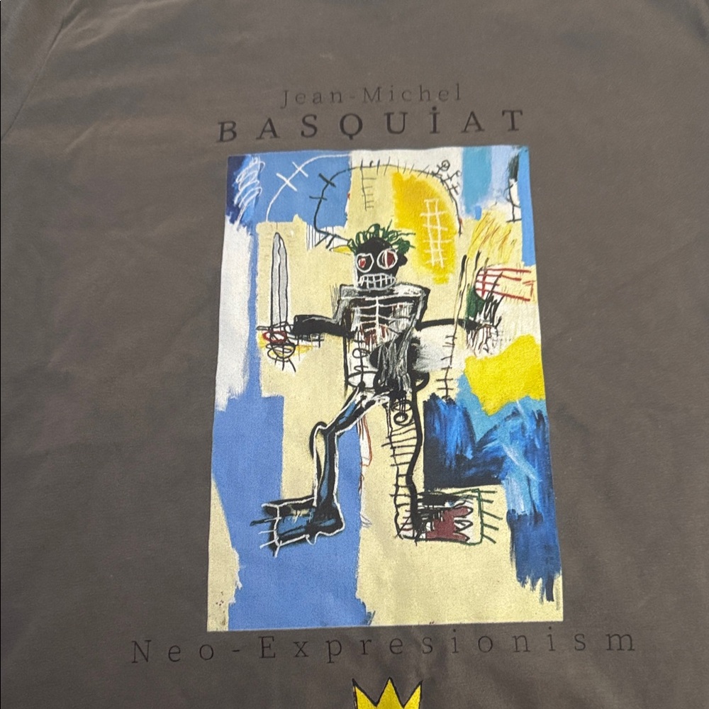 Basquiat-Inspired Urban Streetwear Graphic Tee